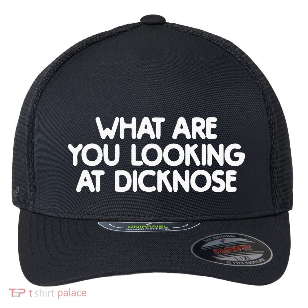 What Are You Looking At Dicknose Flexfit Unipanel Trucker Cap