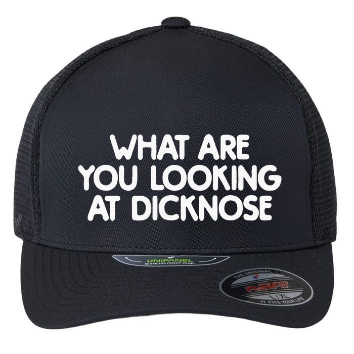 What Are You Looking At Dicknose Flexfit Unipanel Trucker Cap