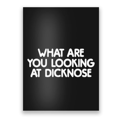What Are You Looking At Dicknose Poster