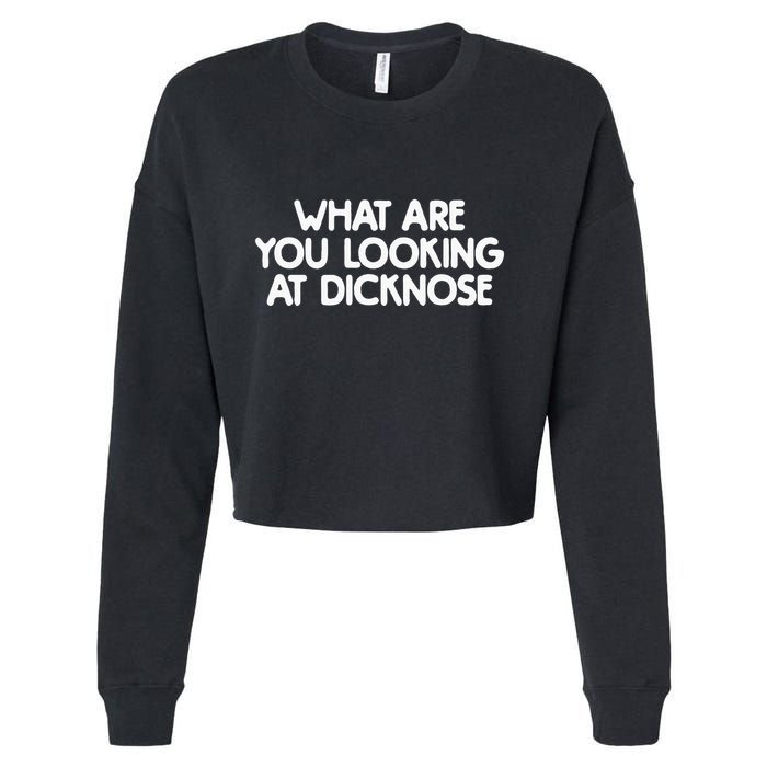What Are You Looking At Dicknose Cropped Pullover Crew