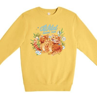 Wild About You Cute Tiger Couple Premium Crewneck Sweatshirt