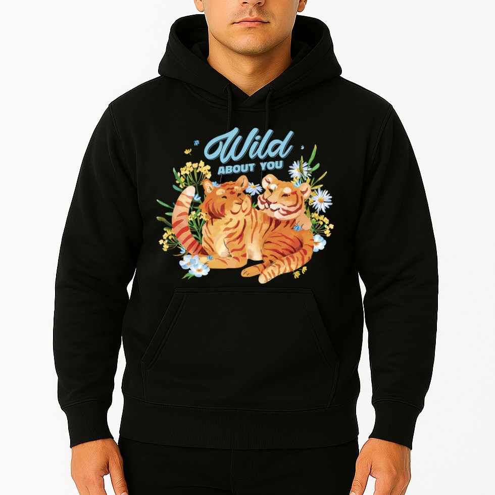 Wild About You Cute Tiger Couple Hoodie