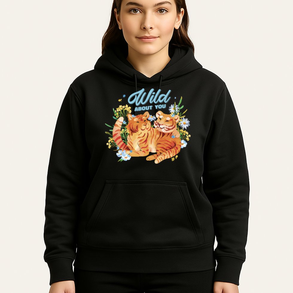 Wild About You Cute Tiger Couple Hoodie