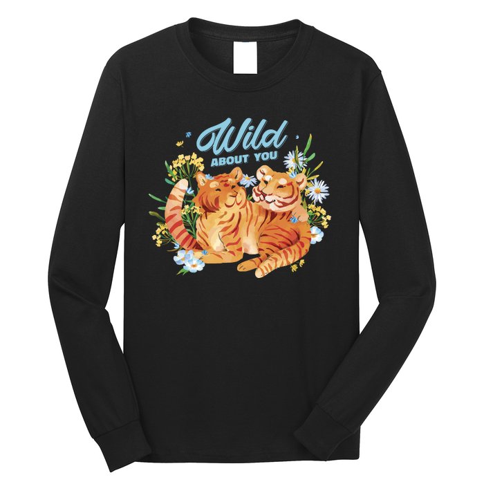 Wild About You Cute Tiger Couple Long Sleeve Shirt