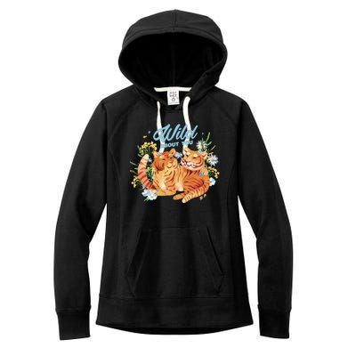 Wild About You Cute Tiger Couple Women's Fleece Hoodie