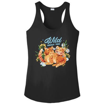 Wild About You Cute Tiger Couple Ladies PosiCharge Competitor Racerback Tank