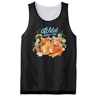 Wild About You Cute Tiger Couple Mesh Reversible Basketball Jersey Tank