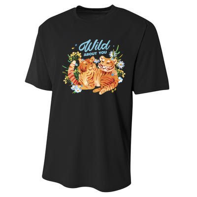 Wild About You Cute Tiger Couple Performance Sprint T-Shirt