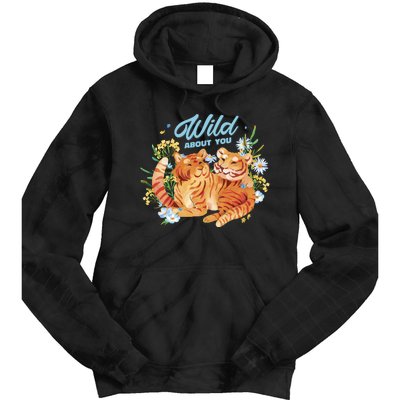 Wild About You Cute Tiger Couple Tie Dye Hoodie