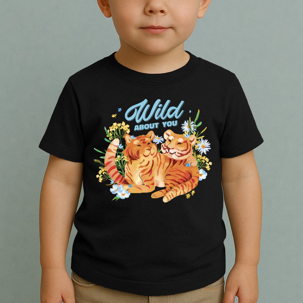 Wild About You Cute Tiger Couple Toddler T-Shirt