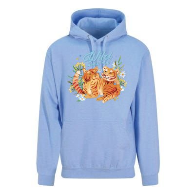 Wild About You Cute Tiger Couple Unisex Surf Hoodie