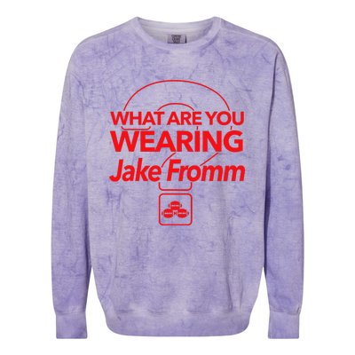 What Are You Wearing Jake Fromm By Georgia Colorblast Crewneck Sweatshirt