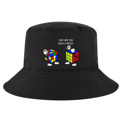 Why Are You Such A Mess Funny Speed Cubing Cool Comfort Performance Bucket Hat