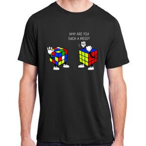 Why Are You Such A Mess Funny Speed Cubing Adult ChromaSoft Performance T-Shirt