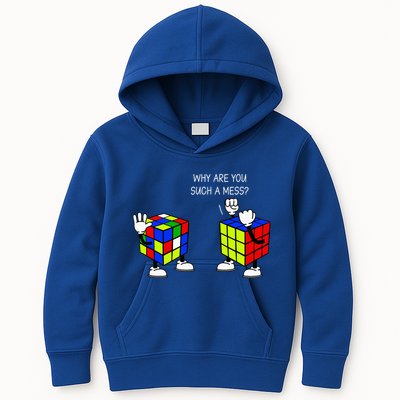 Why Are You Such A Mess Funny Speed Cubing Kids Hoodie