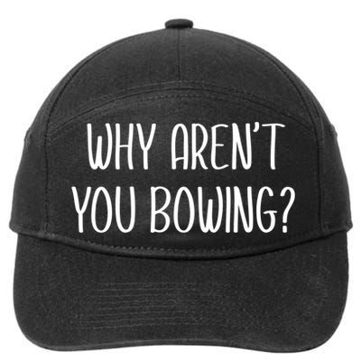 Why Arent You Bowing Funny Simp Paypig Master Slave Gift 7-Panel Snapback Hat