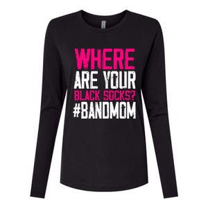 Where Are Your Black Socks Marching Band Mom Womens Cotton Relaxed Long Sleeve T-Shirt