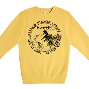 Waymaker Isaiah 42:16 Nature Mountains Premium Crewneck Sweatshirt