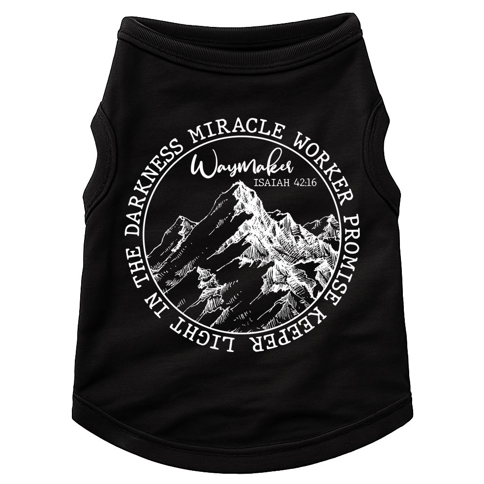 Waymaker Isaiah 42:16 Nature Mountains Doggie Tank