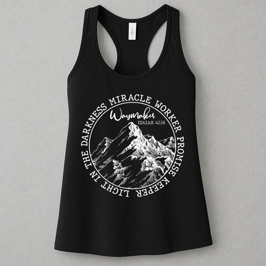 Waymaker Isaiah 42:16 Nature Mountains Womens Tank Top