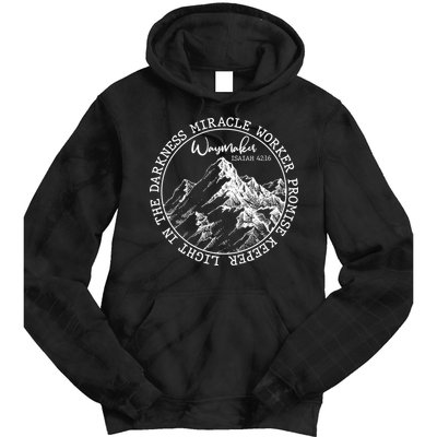 Waymaker Isaiah 42:16 Nature Mountains Tie Dye Hoodie