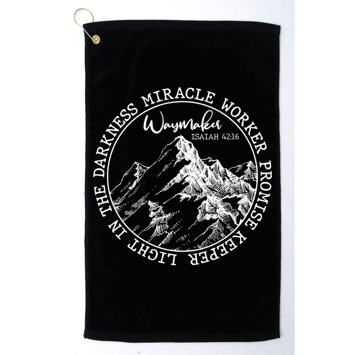 Waymaker Isaiah 42:16 Nature Mountains Golf Towel
