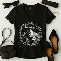 Waymaker Isaiah 42:16 Nature Mountains Women's V-Neck T-Shirt
