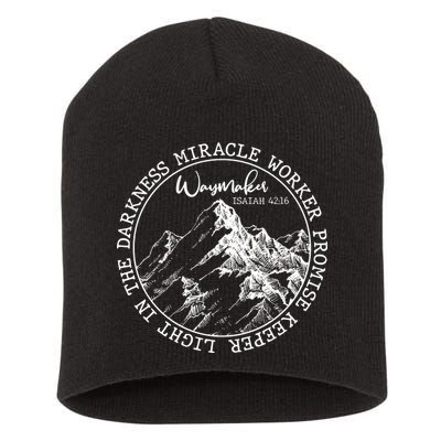Waymaker Isaiah 42:16 Nature Mountains Short Acrylic Beanie