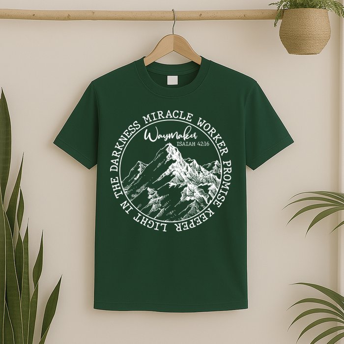 Waymaker Isaiah 42:16 Nature Mountains T-Shirt