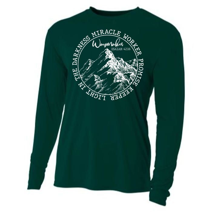 Waymaker Isaiah 42:16 Nature Mountains Cooling Performance Long Sleeve Crew