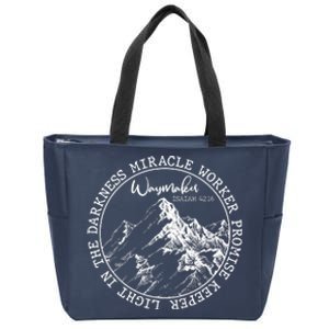 Waymaker Isaiah 42:16 Nature Mountains Zip Tote Bag