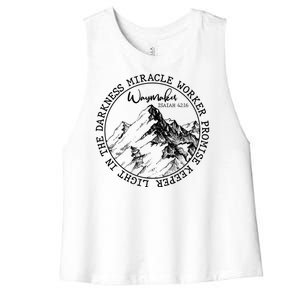 Waymaker Isaiah 42:16 Nature Mountains Women's Racerback Cropped Tank