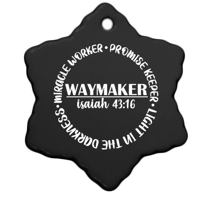 Waymaker Isaiah 43:16 Ceramic Star Ornament