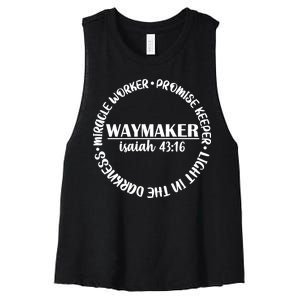 Waymaker Isaiah 43:16 Women's Racerback Cropped Tank