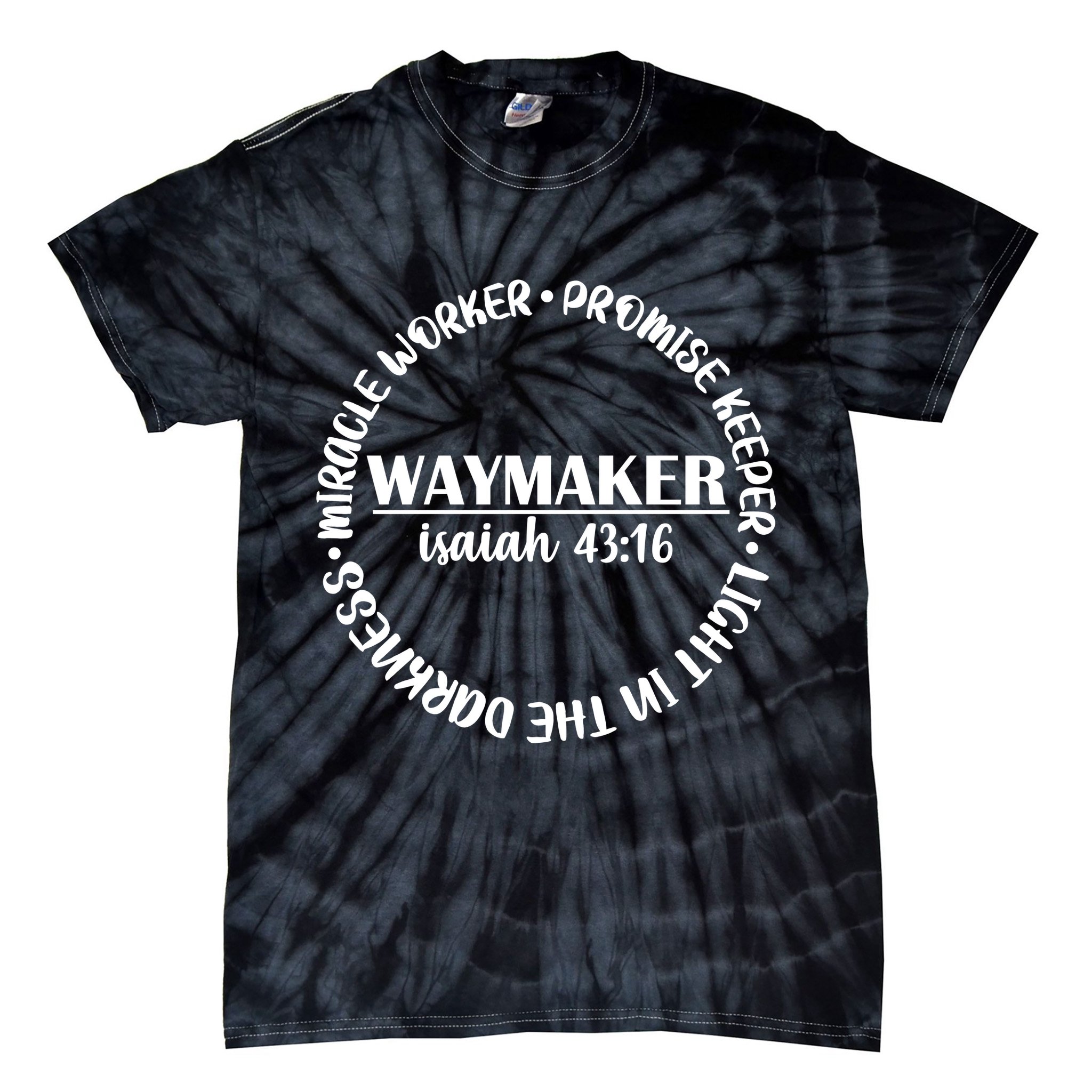 Waymaker Isaiah 43:16 Tie-Dye T-Shirt