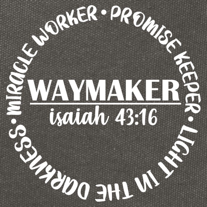 Waymaker Isaiah 43:16 Cotton Canvas Backpack