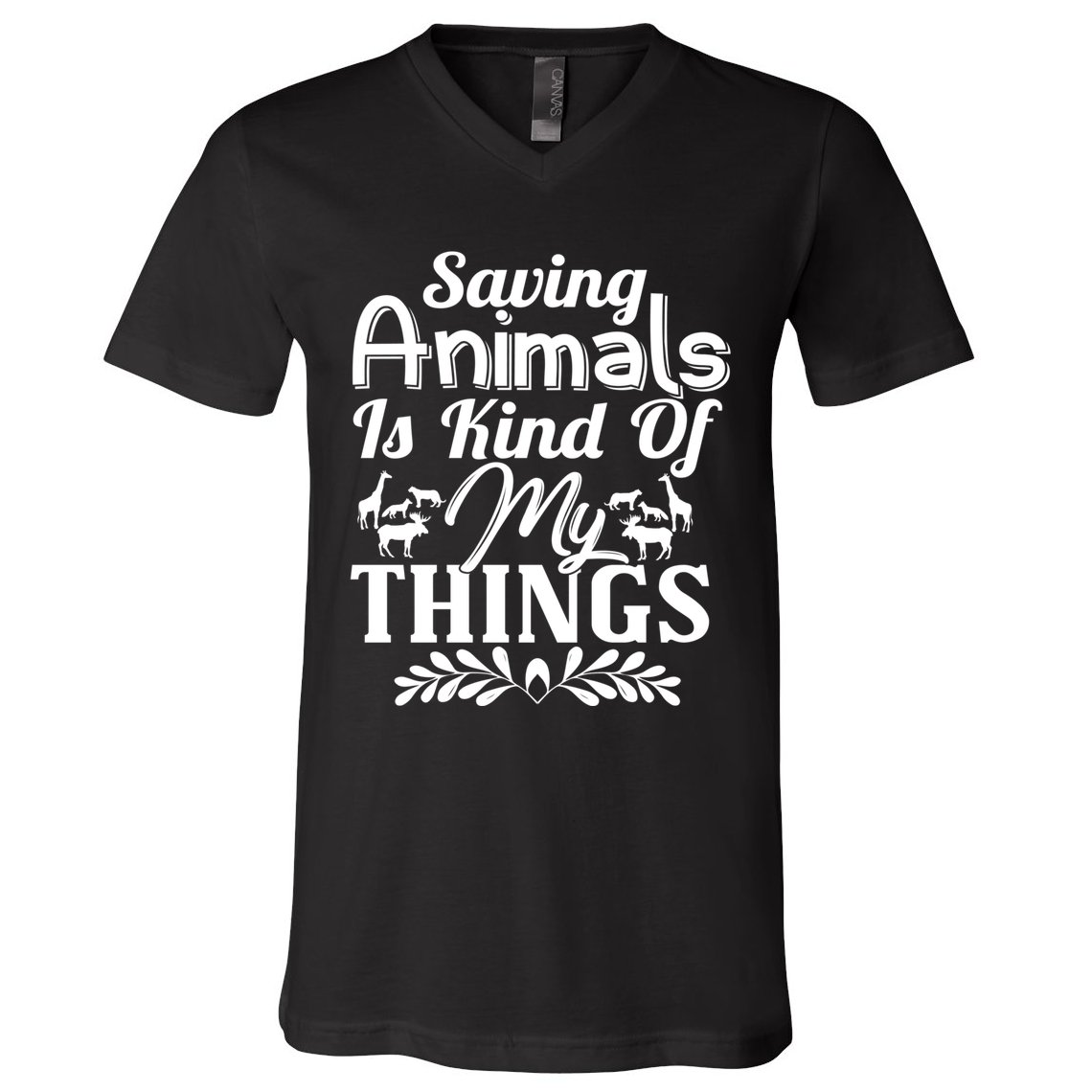 Wildlife Animals Zoo Keeper Graphic V-Neck T-Shirt