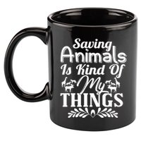 Wildlife Animals Zoo Keeper Graphic 11oz C Handle Ceramic Mug