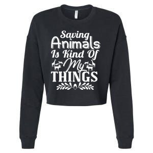 Wildlife Animals Zoo Keeper Graphic Cropped Pullover Crew