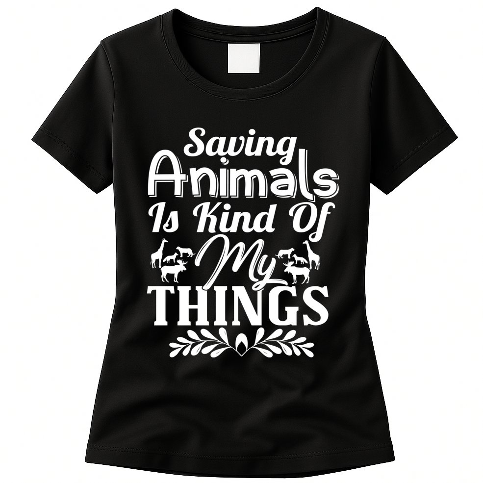 Wildlife Animals Zoo Keeper Graphic Womens T-Shirt
