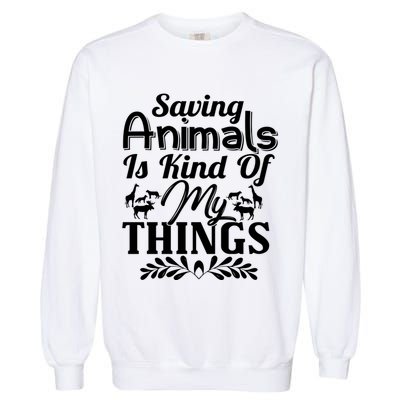 Wildlife Animals Zoo Keeper Graphic Garment-Dyed Sweatshirt
