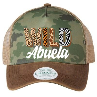 Wild Abuela Zoo Born Two Be Wild Bgiftday Safari Jungle Animal Gift Legacy Tie Dye Trucker Hat