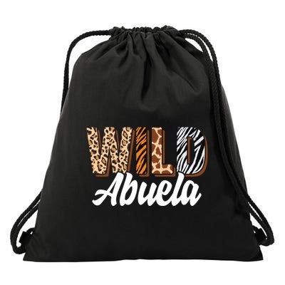 Wild Abuela Zoo Born Two Be Wild Bgiftday Safari Jungle Animal Gift Drawstring Bag
