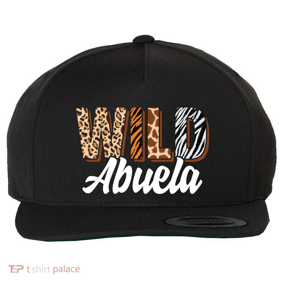 Wild Abuela Zoo Born Two Be Wild Bgiftday Safari Jungle Animal Gift Wool Snapback Cap