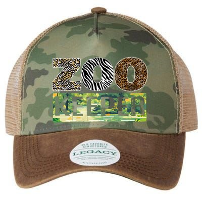 Wildlife Animals Zoo Keeper Graphic Legacy Tie Dye Trucker Hat