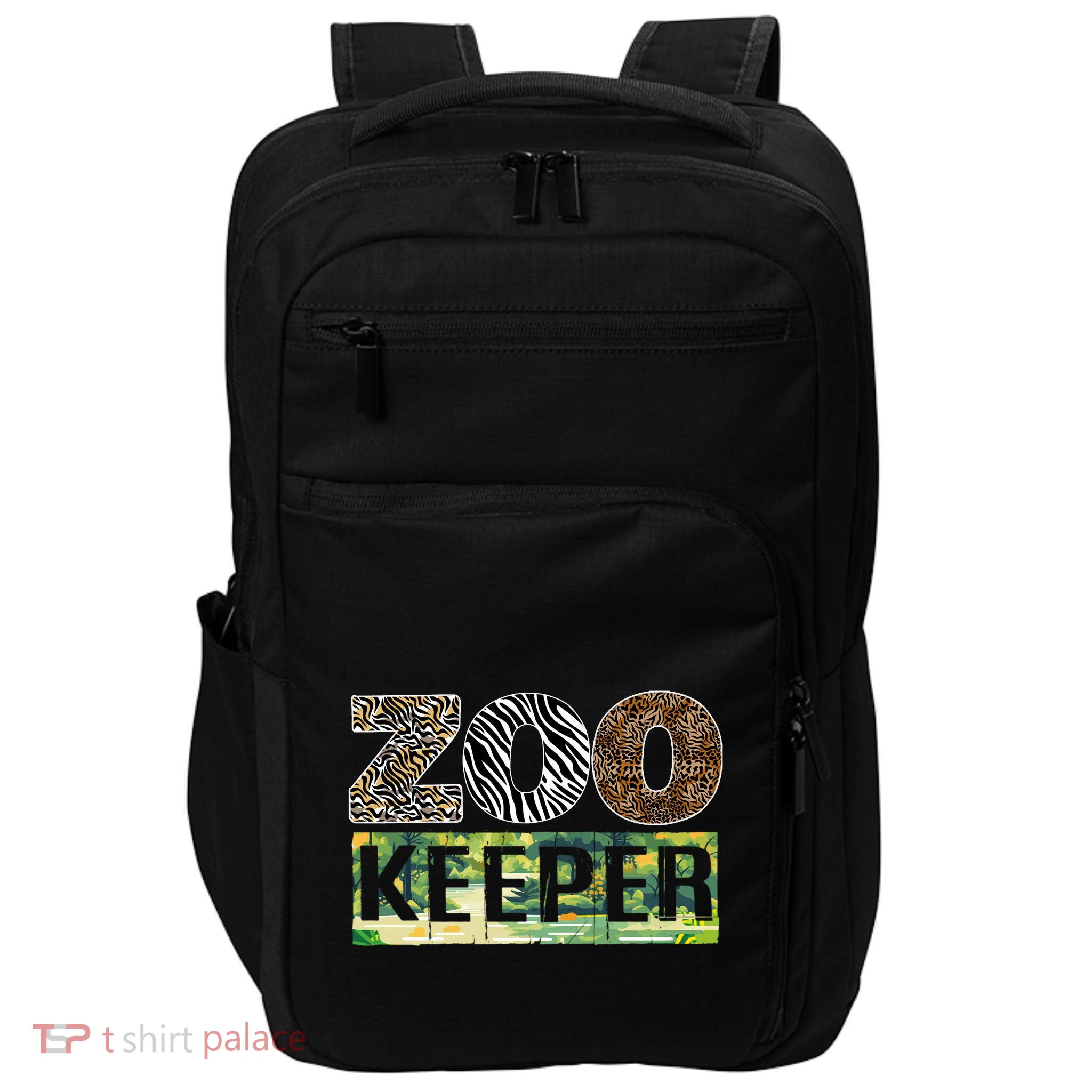 Wildlife Animals Zoo Keeper Graphic Impact Tech Backpack