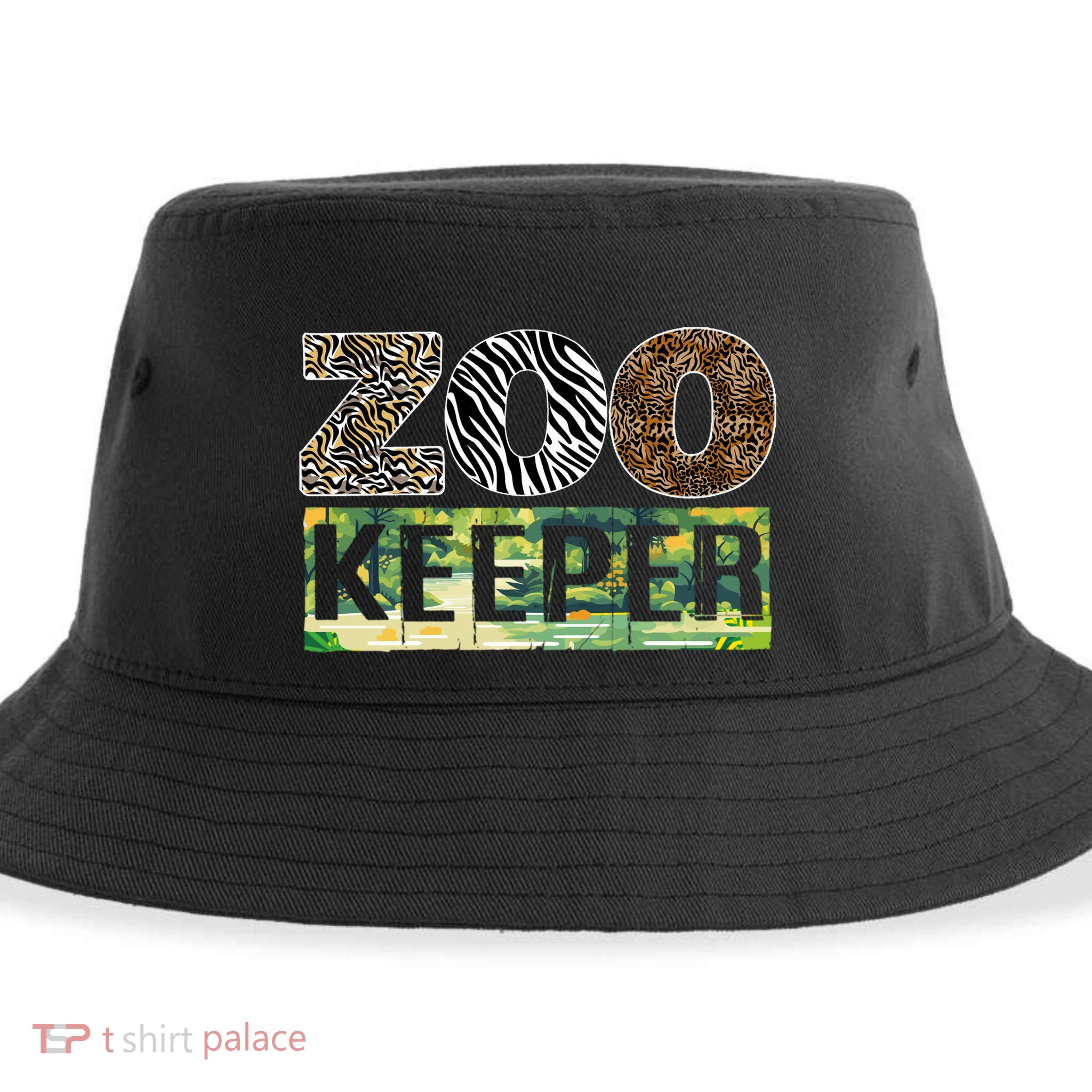 Wildlife Animals Zoo Keeper Graphic Sustainable Bucket Hat