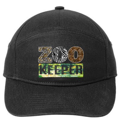 Wildlife Animals Zoo Keeper Graphic 7-Panel Snapback Hat