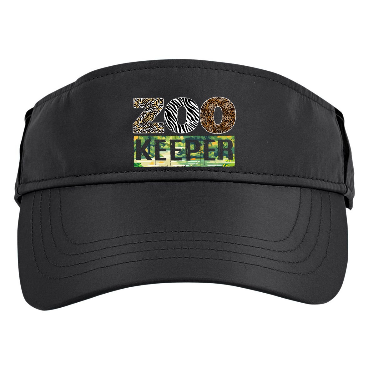 Wildlife Animals Zoo Keeper Graphic Adult Drive Performance Visor