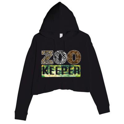 Wildlife Animals Zoo Keeper Graphic Crop Fleece Hoodie